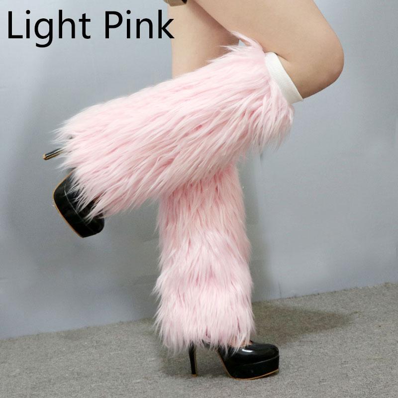 Женские гетры в стиле Лолиты Rave Fluffies из искусственного меха, согревающие гетры с рукавами для ног, зимние бахилы в стиле Харадзюку