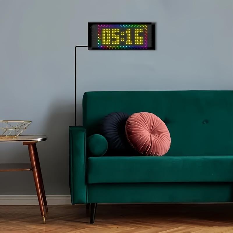 Светодиодный пиксельный дисплей, программируемый светодиодный экран, ночник, управление через приложение, окно с отложенной анимацией текстового шаблона