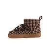 Inuikii Women S Dark Red Plaid bootS htSo6f256 R3