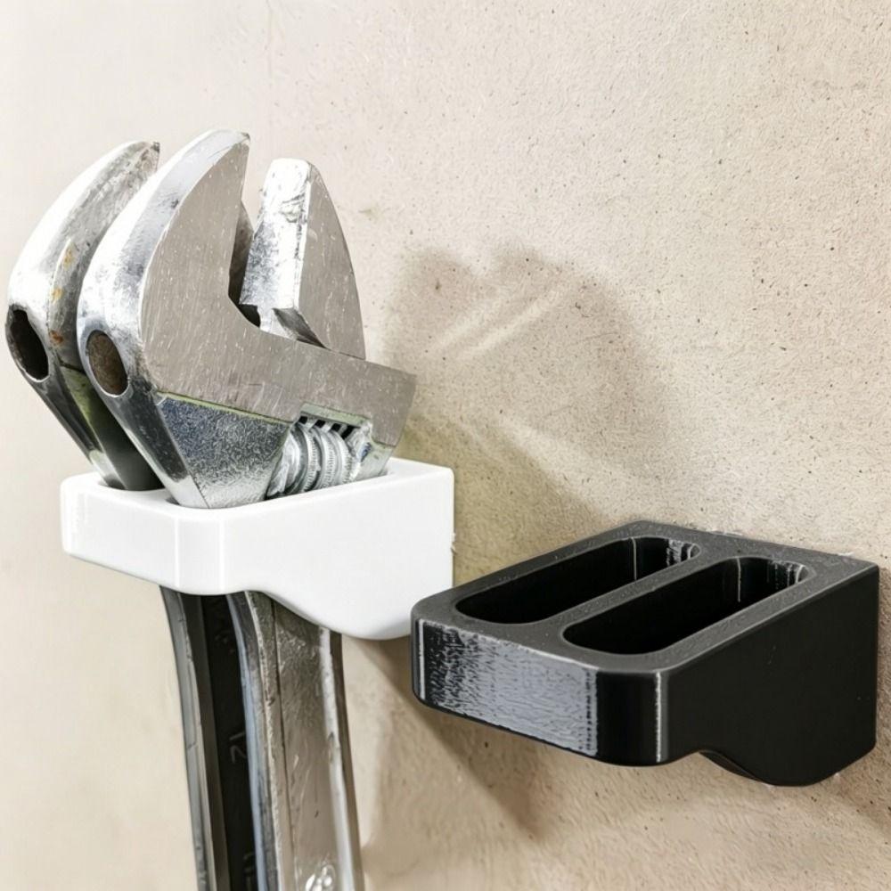 2-Slot Design Tool Organizer Plastic Wall Mounted Rack Practical Wrench Storage Rack Tool Storage