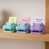 Cartoon Style Desktop Storage Box Hippo Shaped Desktop Storage Organizer  Office Use