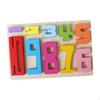 Children Wooden Number Puzzle Educational Toy Counting Matching for Birthday Gifts