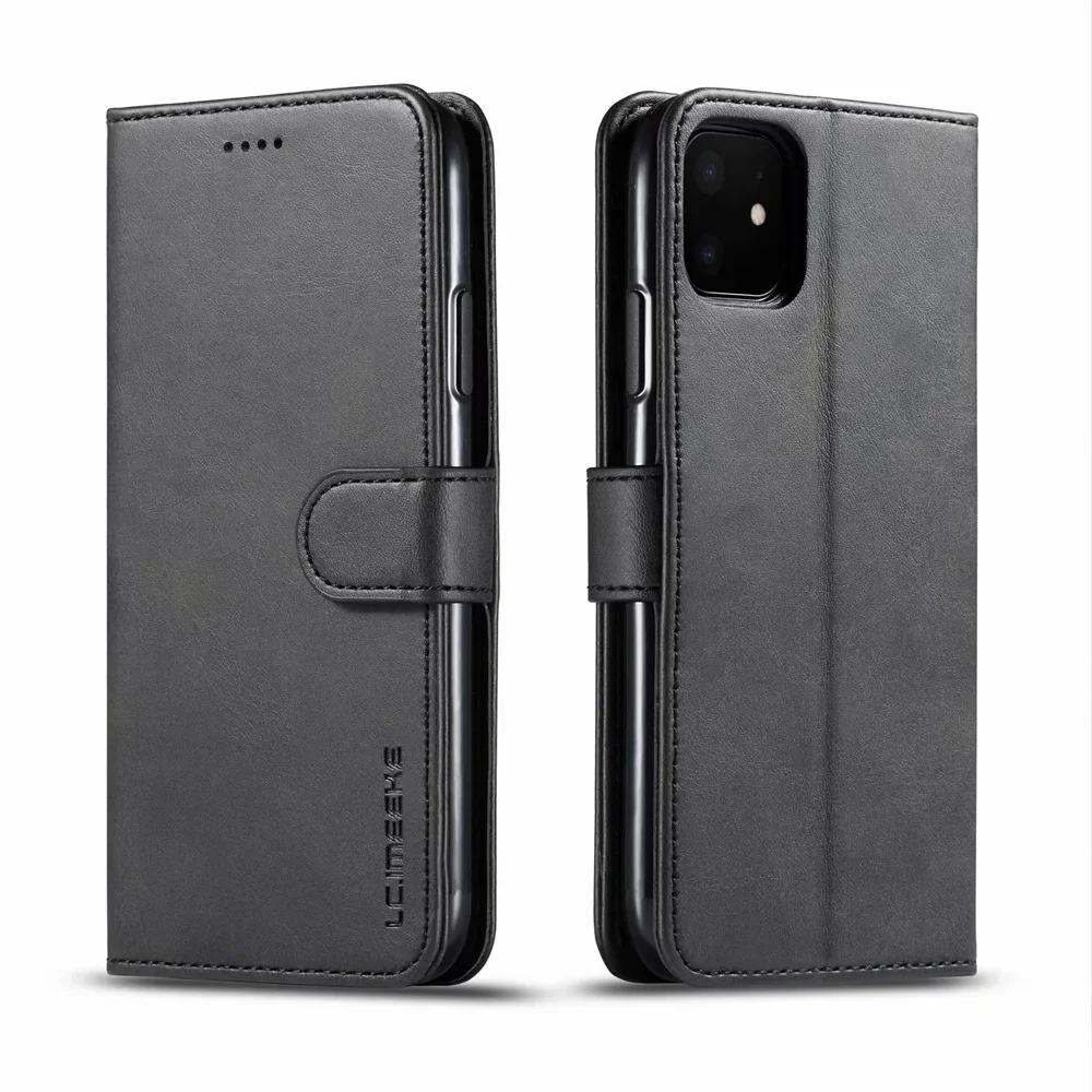 Кожаный чехол-кошелек для IPhone Air 17 16 15 14 13 12 Pro Max Mini 11 XS XR SE 2020 Plus 5S 16e Роскошная книжка с отделениями для карт