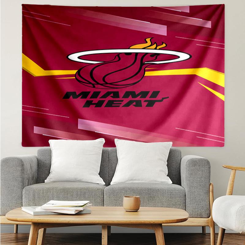 1PC Heat Miami Team Spirit Quick-Dry Tapestry, Unique Design Tapestry, Suitable for Bedroom,Livingroom, Playroom,Heartwarming Holiday Gifts