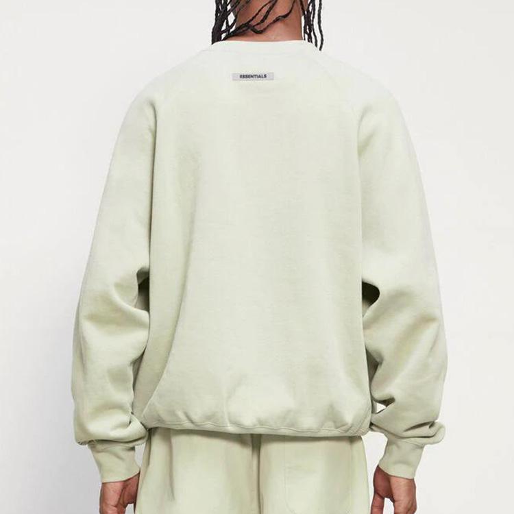 Fear of God Essentials Флисовая толстовка с круглым вырезом FW20 Унисекс Топы Шафранно-зеленый FOG-FW20-302