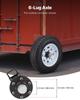 VEVOR Shipping Container Wheels 6-Lug Wheels Kit, Heavy Duty Shipping Container Axle with Ratchet Tie Down-Moves 6 m-12 m, Secure Transport for Dock
