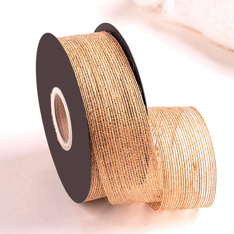 1 рулон льняной ленты «сделай сам», подарочное украшение, упаковка, ленты для поделок, ручная работа, высокое качество