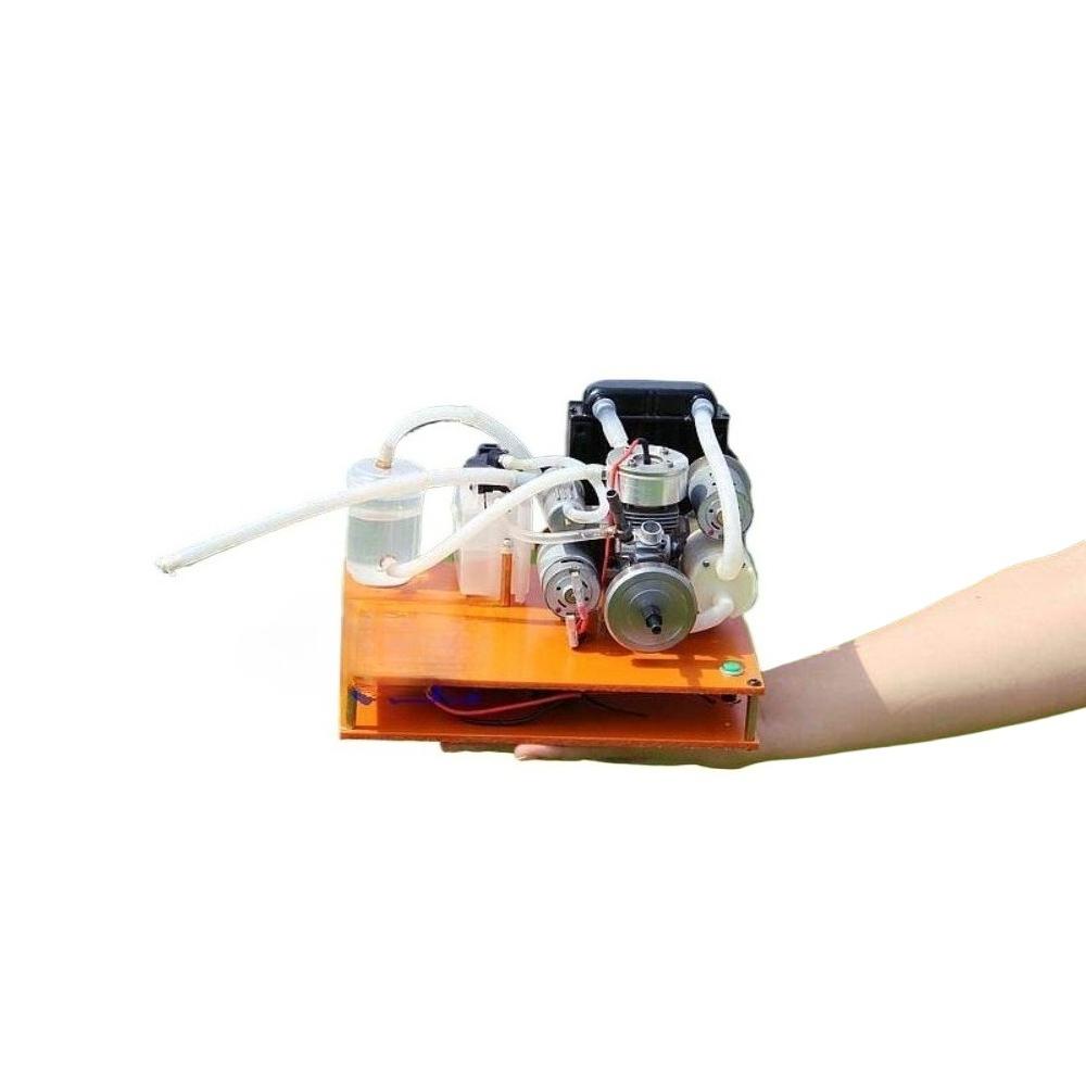 12v Water Cooled Generator Modified Metal Engine Model Finished Product 15 Class Miniature Two Stroke Metal Engine Model
