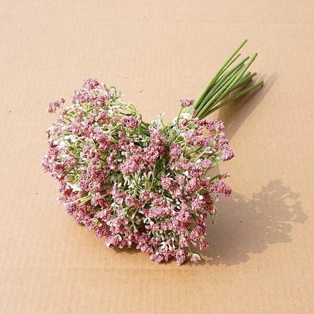 1 Bundles Artificial Baby's Breath Plastic Flower Plants Baby's Breath Artificial Flowers Gypsophila for Home Hotel Decor Wedding Bouquet