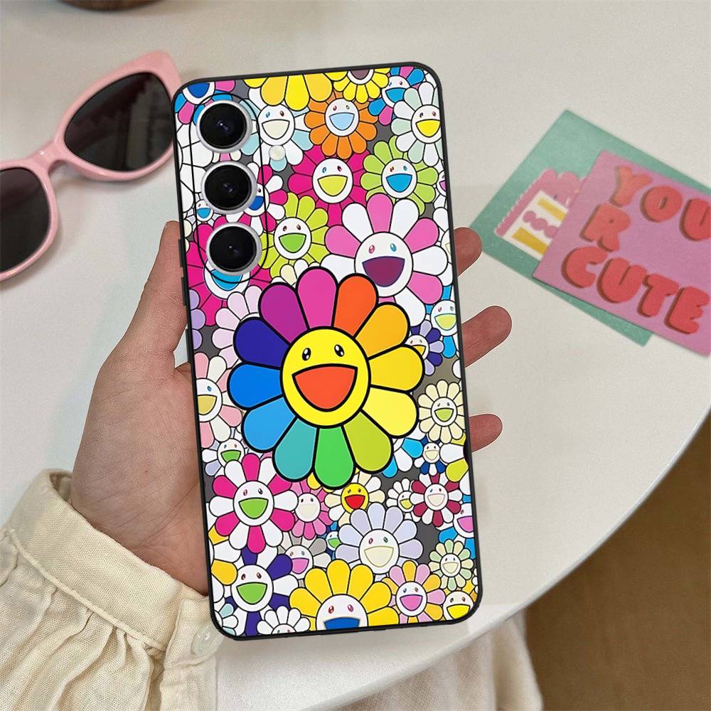 Чехол для телефона T-Takashi Flower M-Murakami для Samsung S 24 Fe 25 Ultra Plus 20 Lite 21 30 22 23 24 22 Ultra 5G Fundas