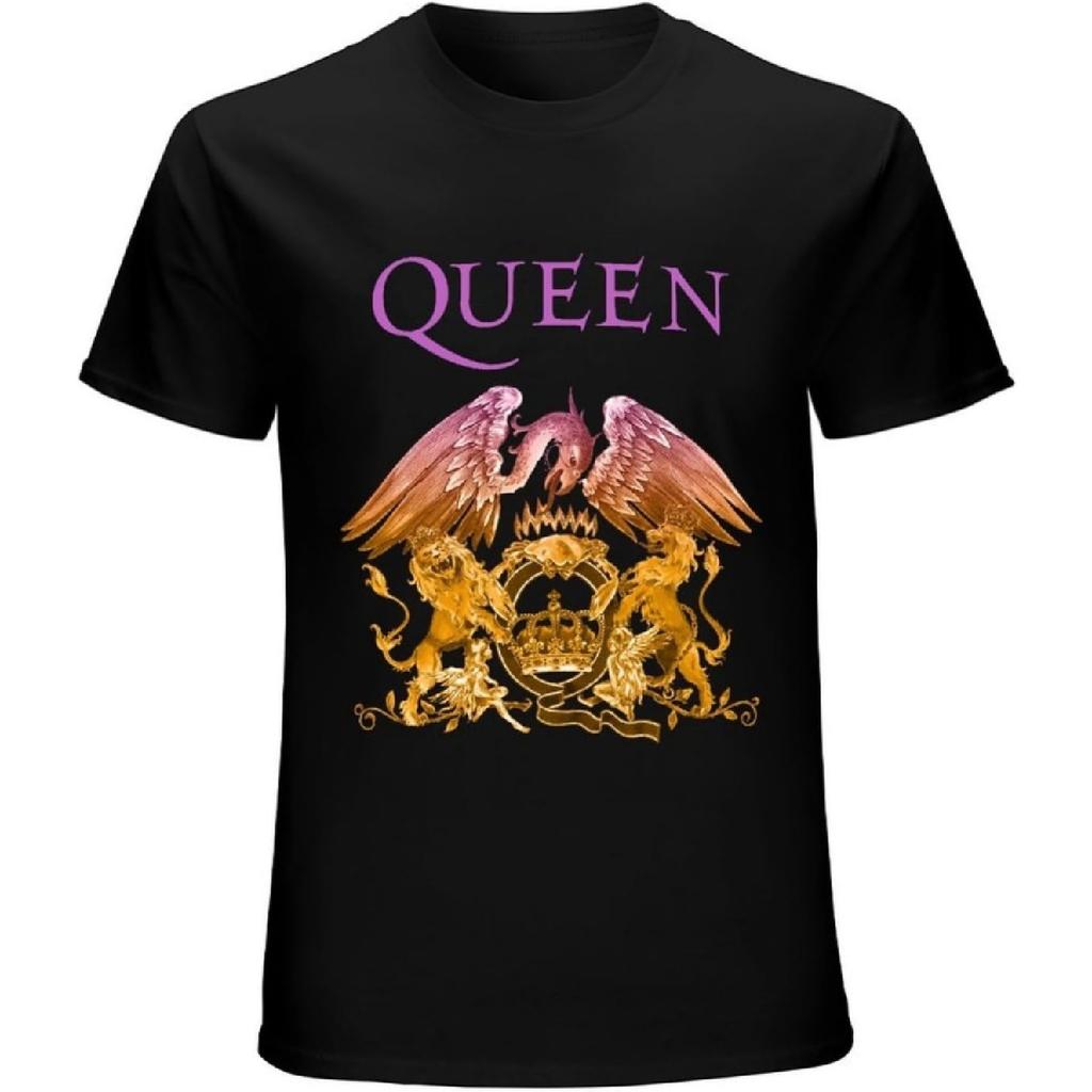 Xhaxhi Мужская футболка Queen Band Мужская футболка с коротким рукавом Круглый вырез Хлопок Легкая Свободный крой