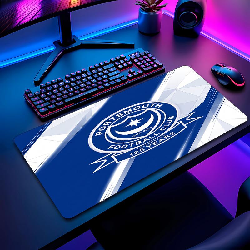 Коврик для мыши с футбольным узором Portsmouth FC Нет?Нескользящий резиновый игровой коврик для мыши для стола, офиса, дома