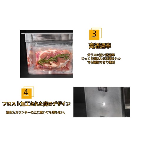 Large Capacity Square Food Container with Lid for Sous Vide Cookers, Clear Sleeve for Slow Cooker Box Storage Case, Sous Vide Cooking Storage Containe