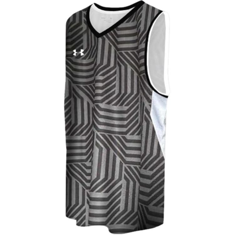 Under Armour Мужская баскетбольная майка с принтом логотипа Regular Fit, черная 23500102-001