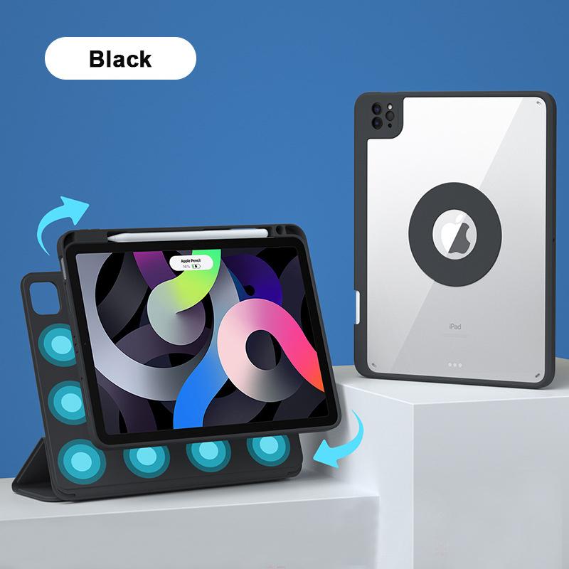 For iPad A16 11th 10th Generation Air 4/5 10.9 Magnetic Case, For iPad Pro Air 11 13 12.9 inch 360° Detachable Back Cover Case