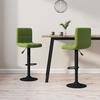 Tabourets de Bar - VIDAXL - Lot de 2 - Velours Vert Clair - Réglables en Hauteur - Pivots 360°