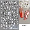 Nail Art Stickers Ins Spring Small White Flower Sunflower Butterfly Tough And Thin Series Adhesive Nail Stickers