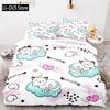 Радужный кошачий Комплект постельного белья Односпальный Twin Full Queen King Размер Кавайный Комплект для девочки Постельное белье для спальни взрослого и ребенка Комплекты с пододеяльником 3D Аниме 012