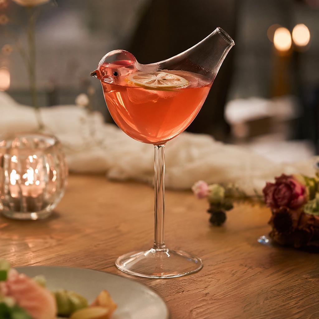 150ml/5.07 Oz Bird Drinking Glasses Creative Bird Cocktail Glass Bird Bam Glasses Novelty Drink Cup for KTV Bar Night Party