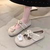 Fashion Women Summer Shoes 2025 Summer New Fashion Round Toe Bow-knot Mary Jane Shoes Comfortable Soft Sole Lightweight Lace Flat Shoes
