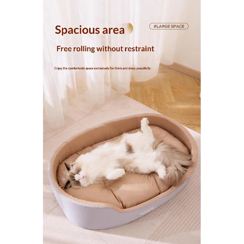 Washable Cat Dog Bed for All Seasons, Warm Winter Sleeping Mat for Cats Dogs, Indoor Pet Accessory