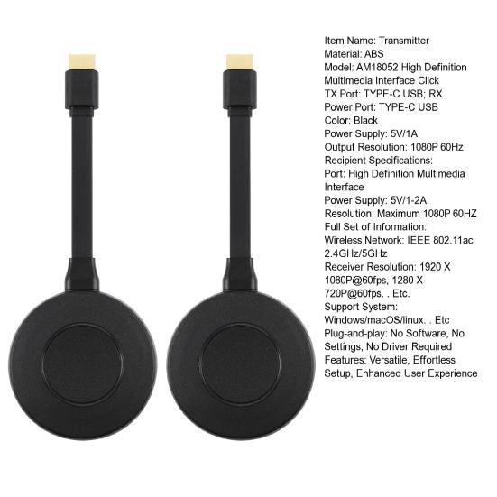 Беспроводной высокоскоростной передатчик и приемник Yousheng 4K/1080P 60 Гц двухрежимный удлинитель для зеркалирования экрана для ноутбука, ПК, телефона, телевизора, проектора, дальность 50 м