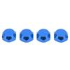 4pcs 1 8 RC Hex Hub Nuts Dustproof Lightweight 17mm Aluminum Wheel Hex Drive Hub AdaptorBlue