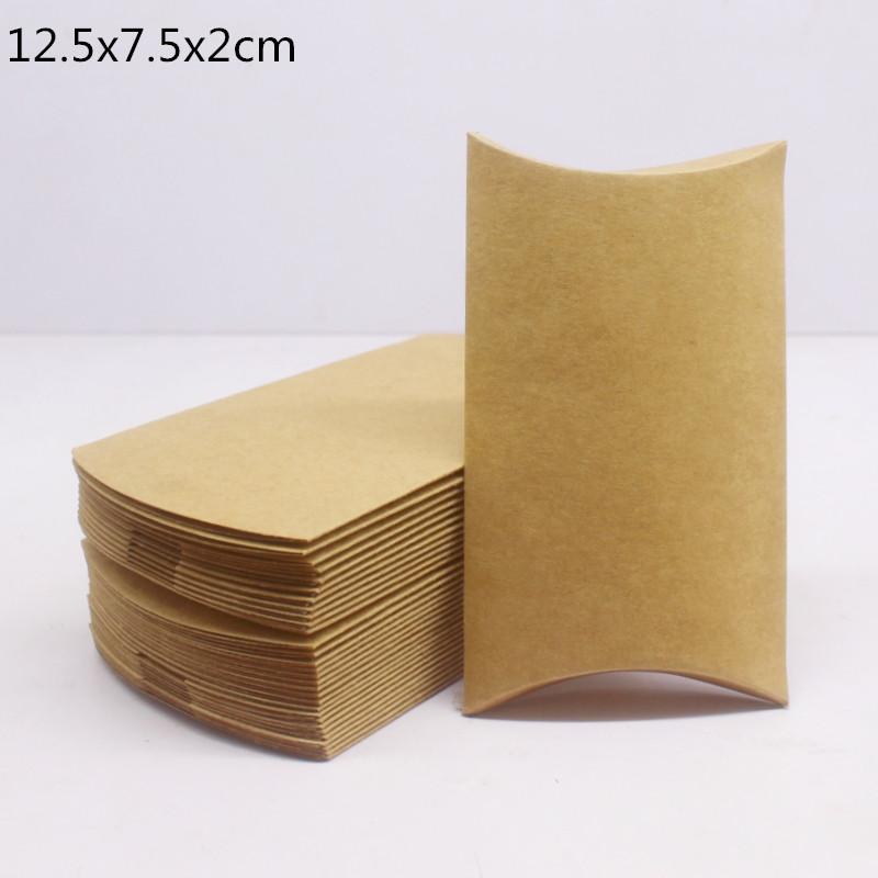Подарочная коробка из чистой бумаги своими руками. Подарочная коробка-подушка разных размеров с прозрачным окном из ПВХ, коробка с окном из крафт-бумаги/белой/черной бумаги для подарка, 10 шт.