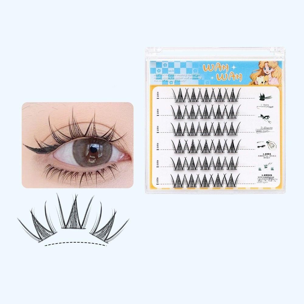 Sweet Self-adhesive Lash Clusters DIY False Eyelash Clusters Glue Free Fake Lashes  Makeup Tool