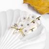 Shell Five Plum Blossom Brooch, Pearl Temperament Corsage, Versatile Clothing Pin