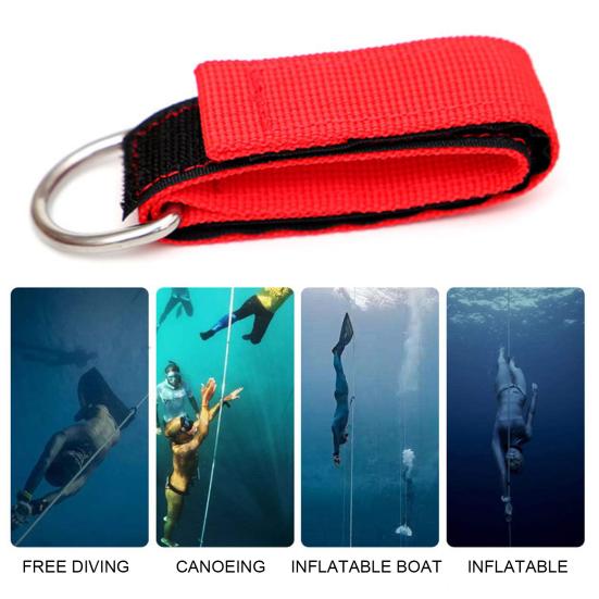 Ремни на запястье для подводного плавания Регулируемый браслет с D-образным кольцом из нержавеющей стали Липкие аксессуары для подводного плавания для фонарей, вспышек, камер
