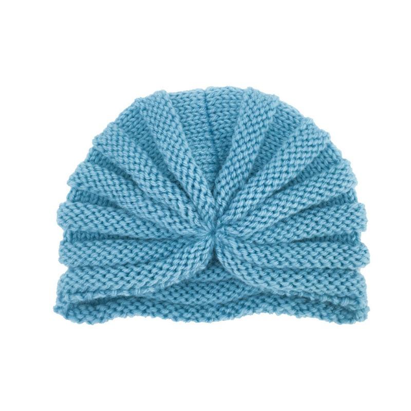 New baby fetal hat, baby autumn and winter warm knitted hat, children's wool hat turban hat