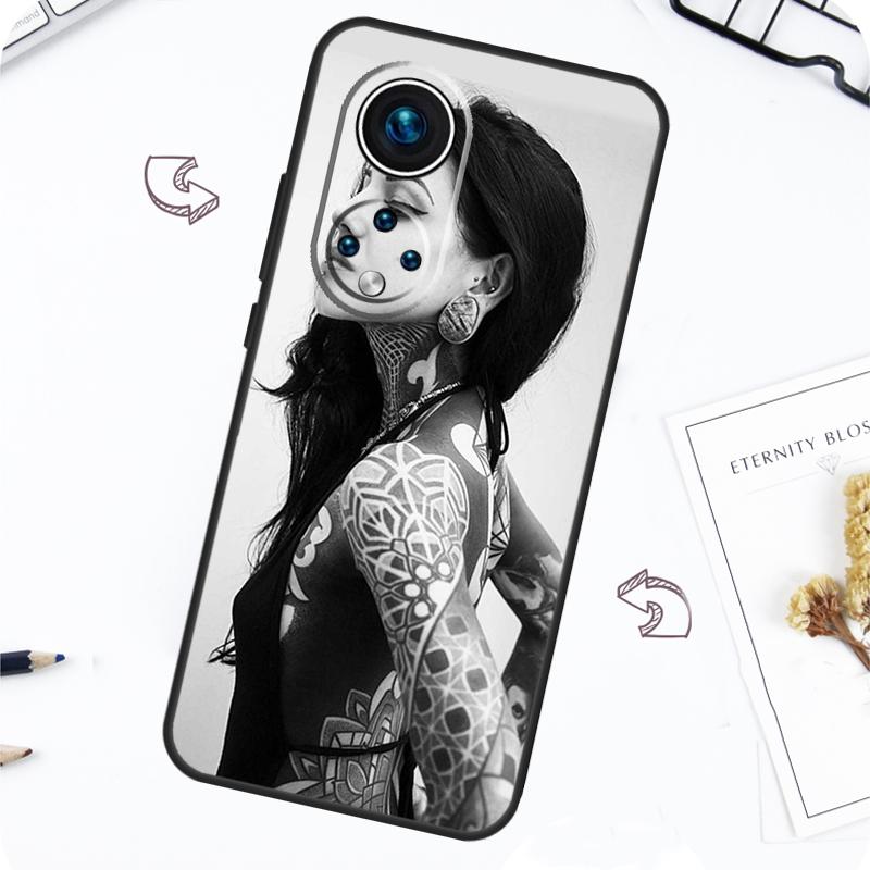 Сексуальная Девушка с Татуировкой на Рукаве Чехол Для Honor Magic 7 Pro 5 6 Lite Honor 200 Pro 50 70 90 X8b X9a X8a X8 X9 X9c X9b Обложка