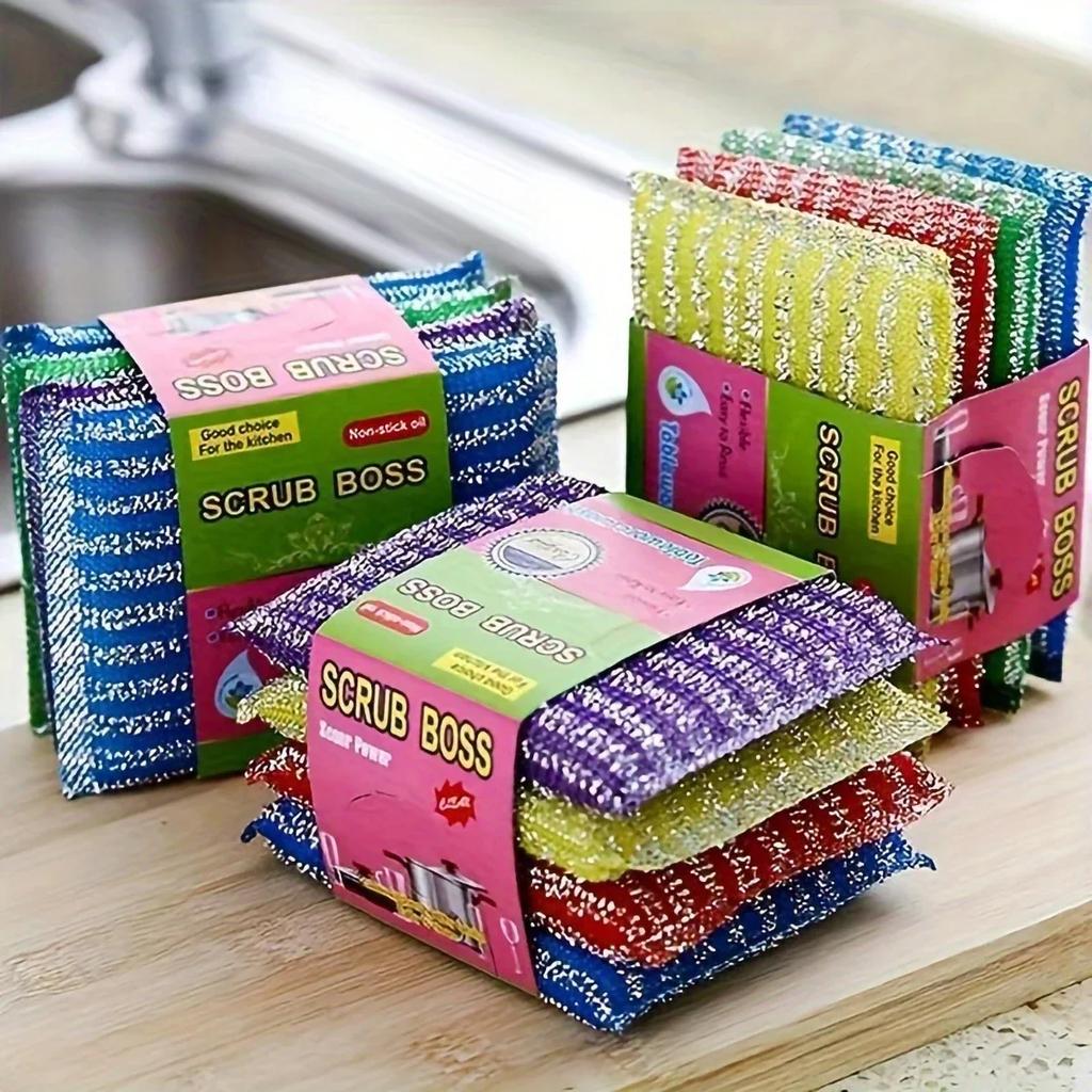 Double-sided Kitchen Dishwashing Sponge Household Cleaning Sponge Wipe Scouring Pad Cleaning Supplies Cleaning Tool