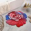 Плюшевый коврик для пола с цветочным 3D-дизайном, реалистичный цветочный рисунок, нескользящий абсорбирующий коврик для ванной, быстросохнущий коврик для ванной комнаты, для спальни, прихожей, туалетного столика