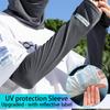 1 Pair Sun Protection Arm Sleeves Uv 50+ Cooling for Outdoor Cycling Sports - Breathable Unisex Stretchable Ice Silk Arm Covers Summer
