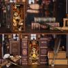MiniCity Book Nook Kit DIY Миниатюрный кукольный домик Book Nook Kit 3D Деревянный пазл Подставки для книг Вставка для книжной полки Украшение со светодиодными лампами для подростков и