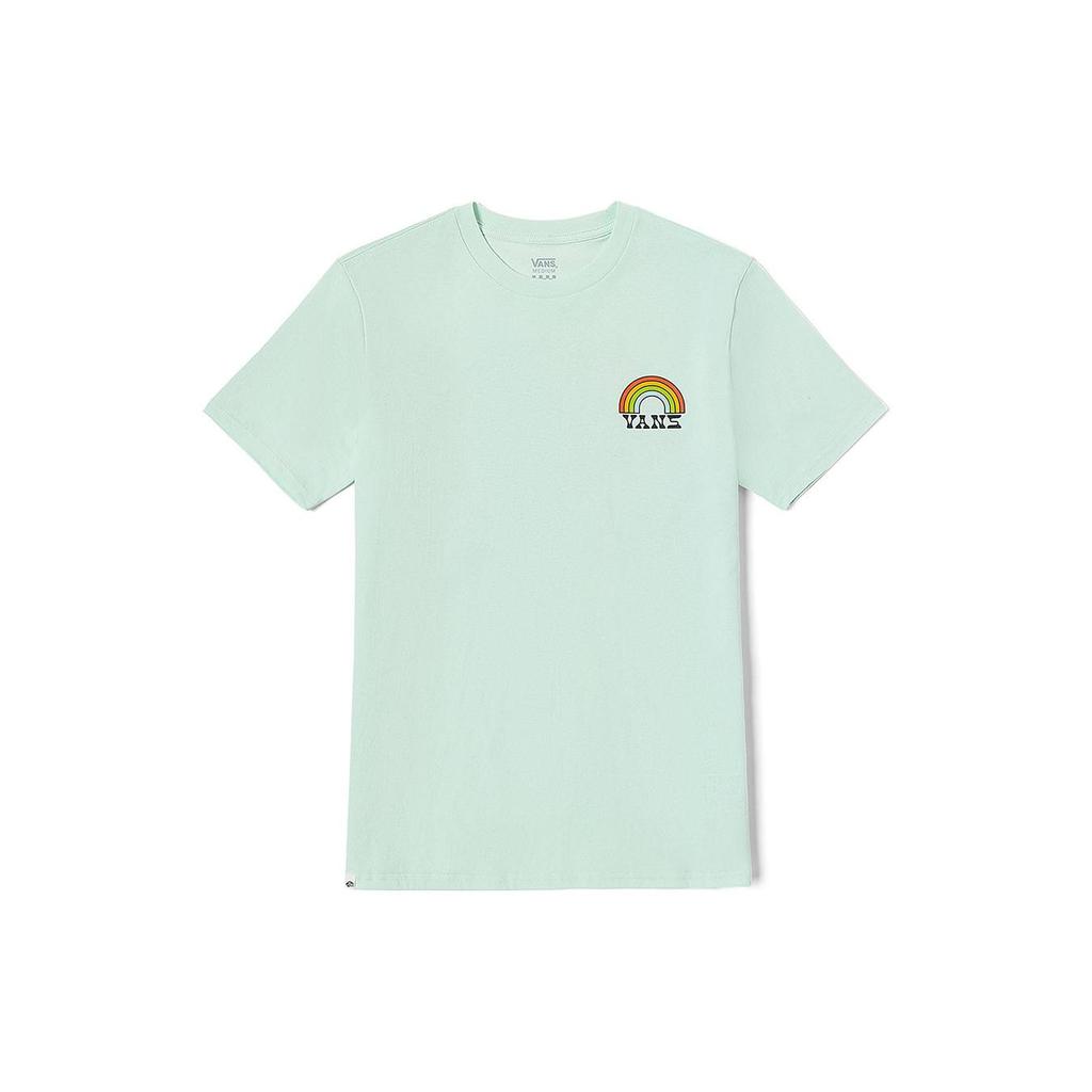 Vans Футболка с круглым вырезом и коротким рукавом с принтом радужного единорога, женские топы, светло-зеленый цвет VN0008ZNBQC