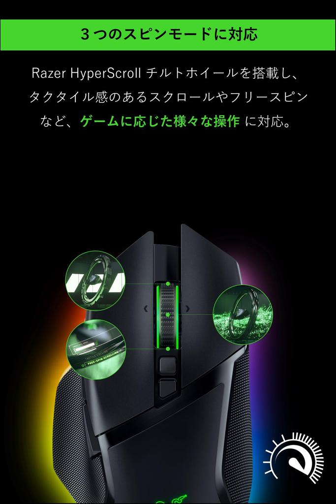 Razer Игровая мышь Basilisk V3 Pro Беспроводное Bluetooth-соединение Оптический сенсор Focus Pro 30K Оптические переключатели 3-го поколения Колесо прокрутки с наклоном 11