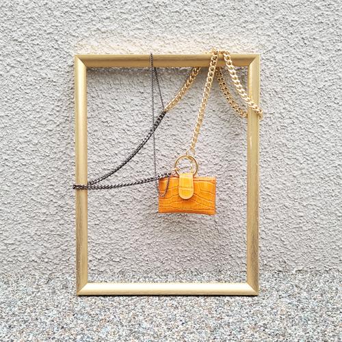 Arac.9 Arc Love Chain Mini Crossbody Bag - Crocodile Orange