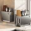 Wall Mounted Chopsticks Storage Box Carbon Steel Chopsticks Cage Cutlery Drying Basket  for Kitchen