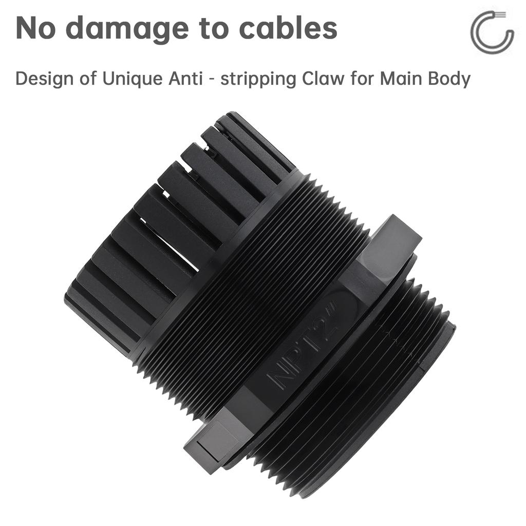 Нейлоновый кабельный ввод 1/4-2 дюйма NPT IP68 Водонепроницаемый Огнестойкий Снятие натяжения Сверхпрочный Надежное уплотнение