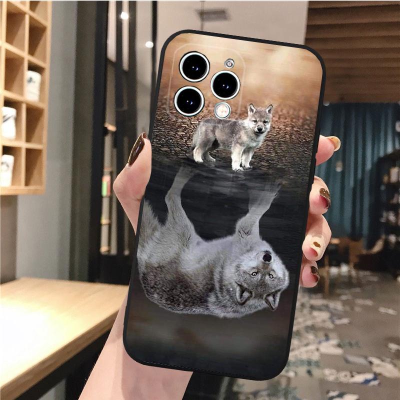 Чехол для телефона Для iphone 17 Pro Max Air 16 15 14 13 Pro Max 15 16 Pro 15Plus Кот Собака Волк Тигр Малыш Чехол для мобильного телефона Funda
