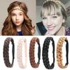 Накладные волосы женские эластичные плетеные повязки на голову парик твист повязки на голову обруч для волос богемный плетеный ободок для волос