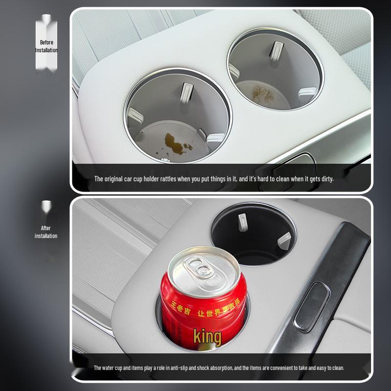 Xiaopeng X9 24-25 Center Console Cup Holder Cover - Non-Slip Interior Decoration Accessory