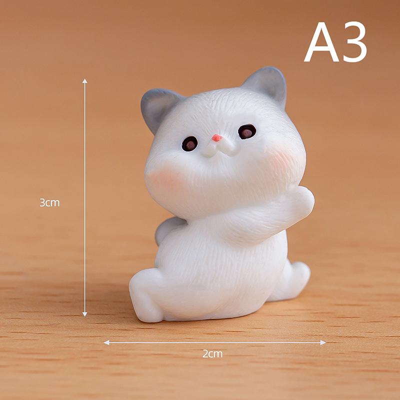 Статуэтки Миниатюры Мультфильм Милый Кот Котенок Животные Микро Пейзаж Украшения Для Украшения Дома Декор Для Комнаты Аксессуары