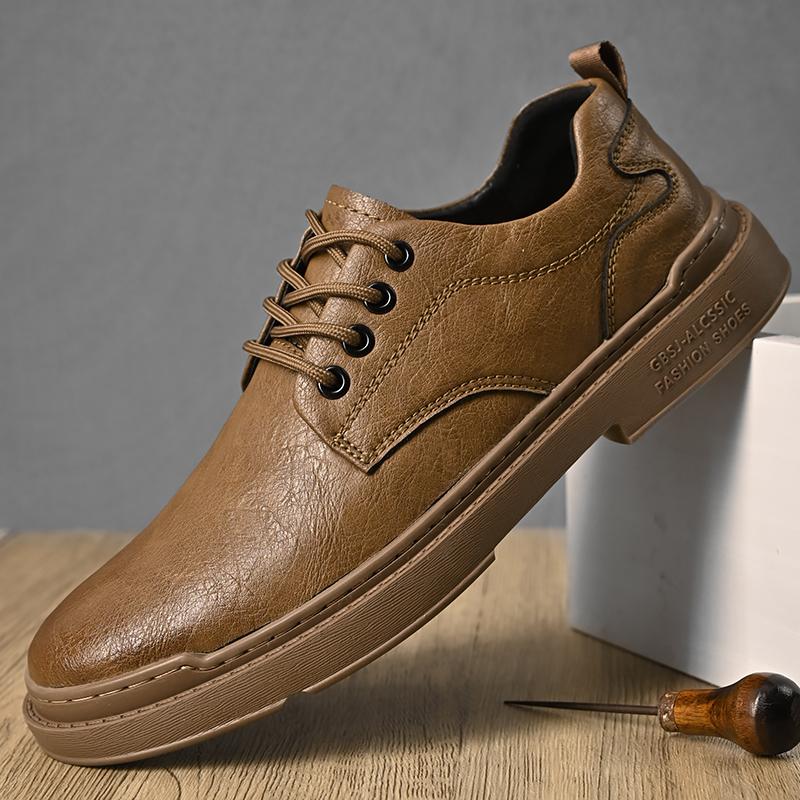 Men's Leather Shoes Lace Up Black Soft Leather Soft Bottom Spring Autumn Best Man Business Formal Wear Casual Oxfords Shoes