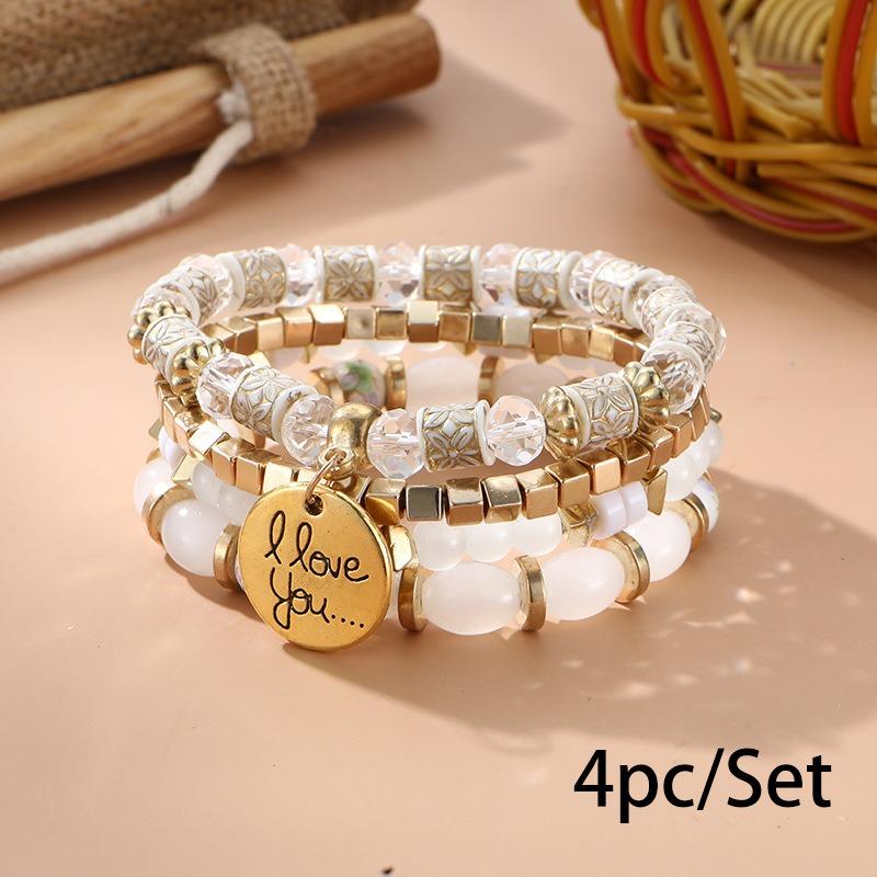 Богемный браслет креативный с кисточками многослойный бусинный браслет