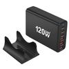 Зарядное устройство GaN 120 Вт, 6 портов, USB Type C, зарядное устройство PD, быстрая зарядка, USB3.0, тип C, быстрое зарядное устройство, зарядное устройство USB для мобильных телефонов