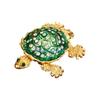 HX6F Portable Turtles Jewelry Storage Case With Locking Mechanism Metal Construction for Jewelry Protective Organization